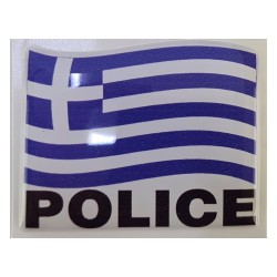 Αυτοκόλλητο Ελληνική Σημαία Police 5x3cm Stickerspar