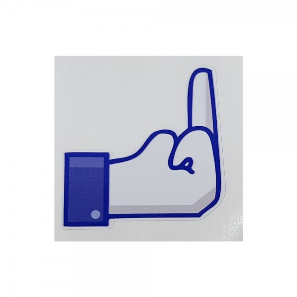 Αυτοκόλλητο Facebook Middle Finger 8x8