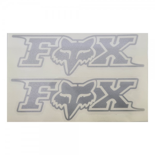 Αυτοκόλλητο Fox Χρώμα Ασημί 12x7cm Stickerspar