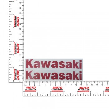 Αυτοκόλλητο Kawasaki Διπλό Ανάγλυφο Χρώμα Κόκκινο 11x4