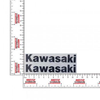 Αυτοκόλλητο Kawasaki Διπλό Ανάγλυφο Χρώμα Μαύρο 11x4