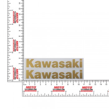 Αυτοκόλλητο Kawasaki Διπλό Ανάγλυφο Χρώμα Χρυσό 11x4