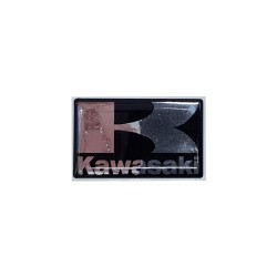 Αυτοκόλλητο Κρύσταλλο Kawasaki Logo Χρώμα Ασημί 5x3