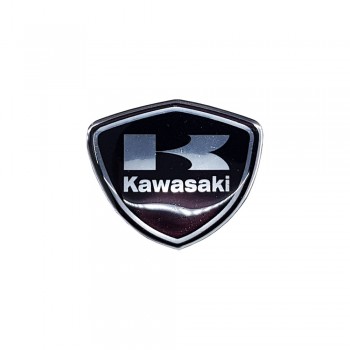 Αυτοκόλλητο Κρύσταλλο Kawasaki Logo Χρώμα Νίκελ 5x5