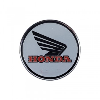 Αυτοκόλλητο Κρύσταλλο Honda Logo Στρογγυλό Χρώμα Νίκελ 5x5