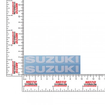 Αυτοκόλλητο Suzuki Διπλό Ανάγλυφο Χρώμα Λευκό 10x3