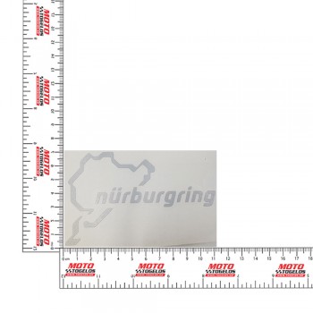 Αυτοκόλλητο Ανάγλυφο Nurburgring Χρώμα Ασημί 7x11