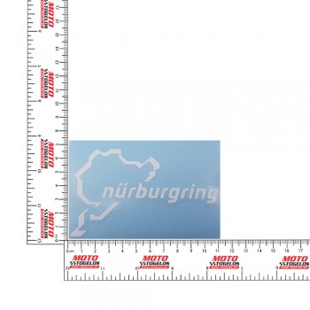 Αυτοκόλλητο Ανάγλυφο Nurburgring Χρώμα Λευκό 7x11