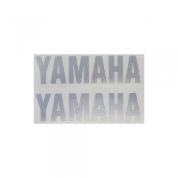 Αυτοκόλλητο Yamaha Διπλό Ανάγλυφο Χρώμα Ασημί 8x5cm