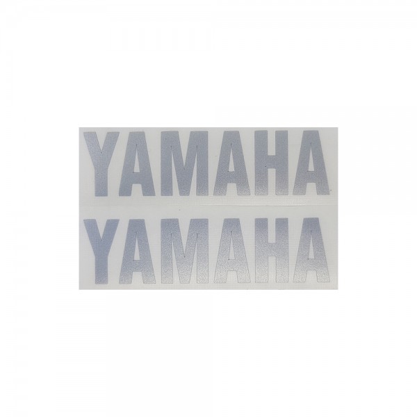 Αυτοκόλλητο Yamaha Διπλό Ανάγλυφο Χρώμα Ασημί 8x5cm